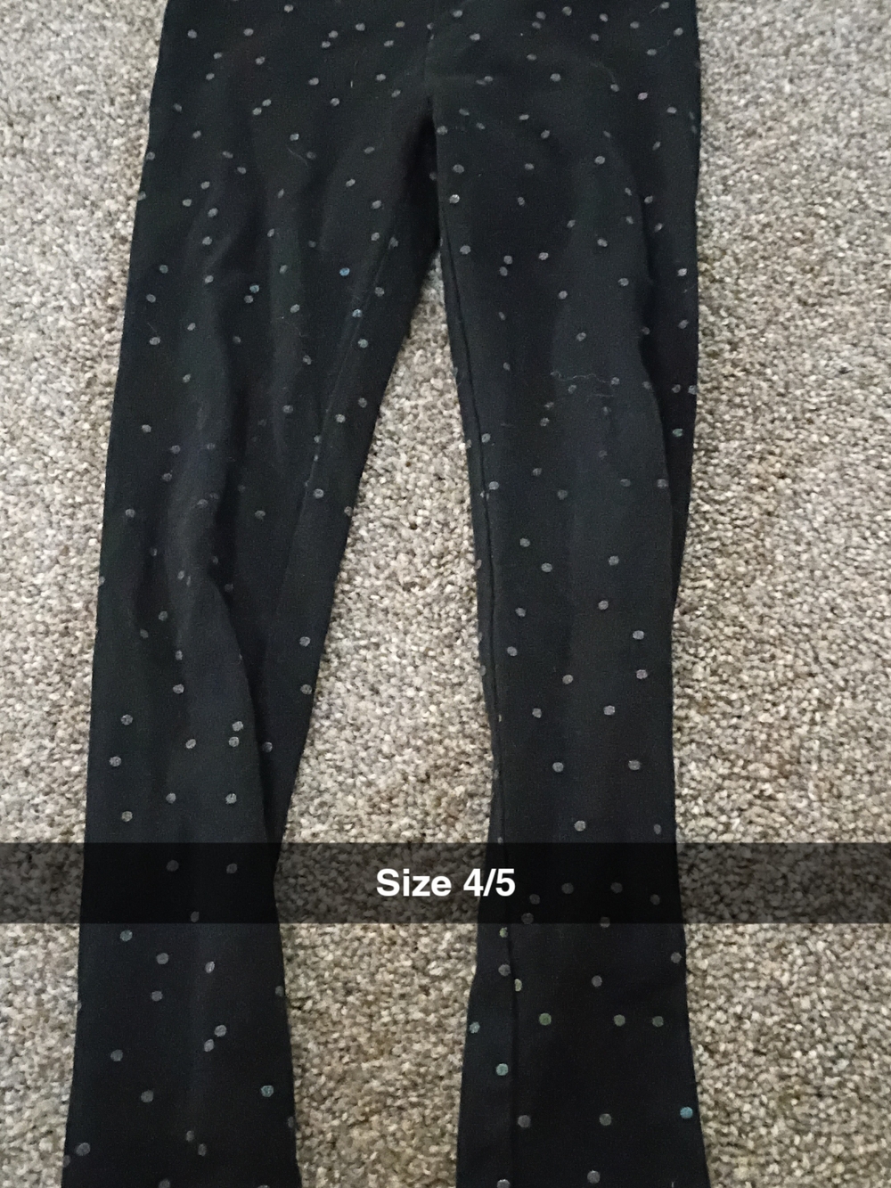 Garanimals Black Leggings with Iridescent Dot Print